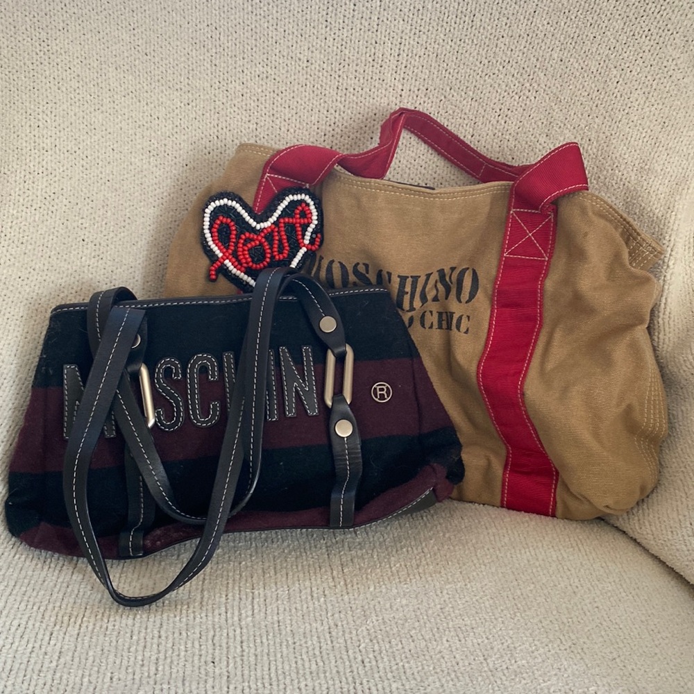 Set of 2 vintage moschino bags